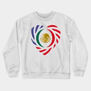 Mexican American Multinational Patriot Flag (Heart) Crewneck Sweatshirt